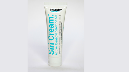 Siri Cream, 5% benzoyl peroxide cream for pimples and razor bumps